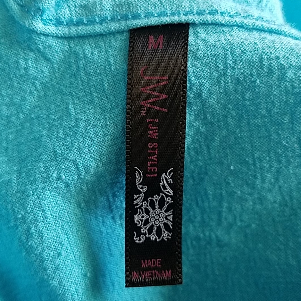 JW Style, Teal top, adjustable straps, Sz M - Picture 8 of 8